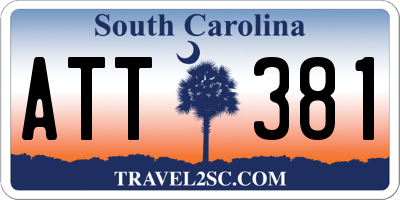 SC license plate ATT381