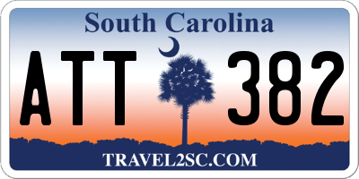 SC license plate ATT382