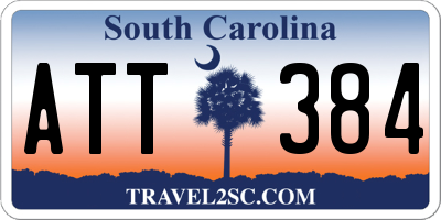 SC license plate ATT384