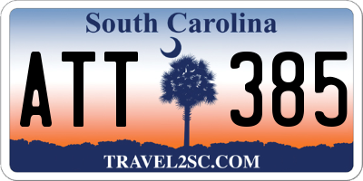 SC license plate ATT385
