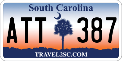 SC license plate ATT387