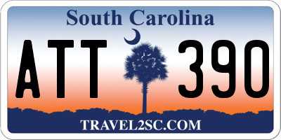 SC license plate ATT390