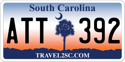 SC license plate ATT392