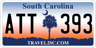 SC license plate ATT393