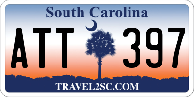 SC license plate ATT397
