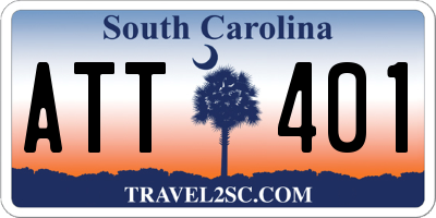 SC license plate ATT401