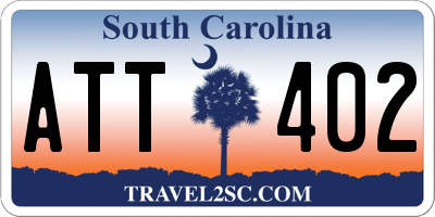 SC license plate ATT402