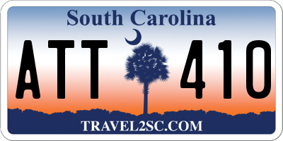 SC license plate ATT410