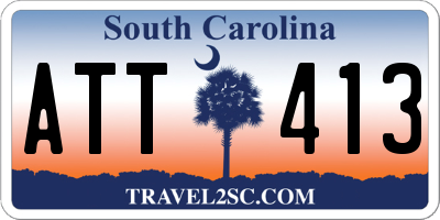 SC license plate ATT413