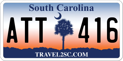 SC license plate ATT416
