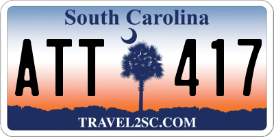 SC license plate ATT417