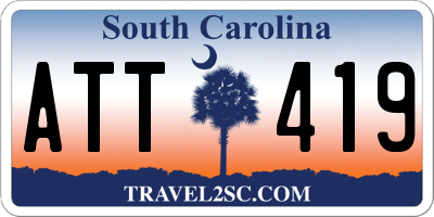SC license plate ATT419