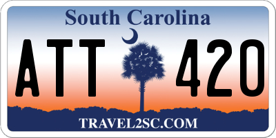 SC license plate ATT420