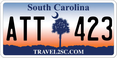 SC license plate ATT423