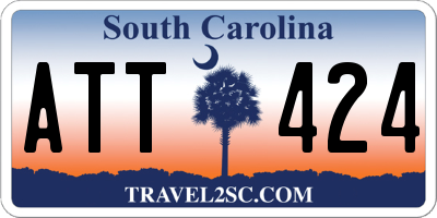 SC license plate ATT424