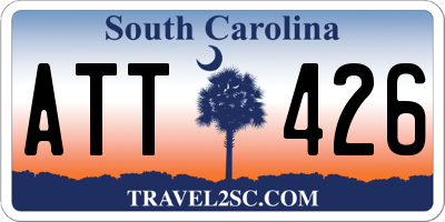 SC license plate ATT426