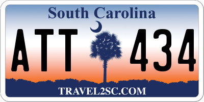 SC license plate ATT434