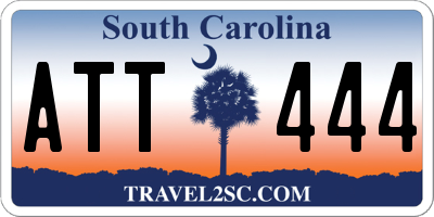 SC license plate ATT444