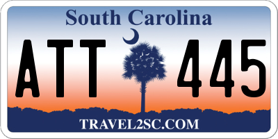 SC license plate ATT445