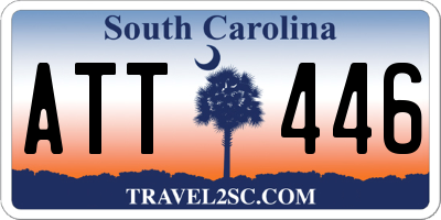 SC license plate ATT446