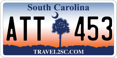 SC license plate ATT453