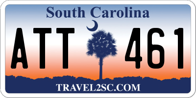 SC license plate ATT461