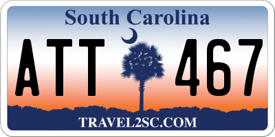 SC license plate ATT467