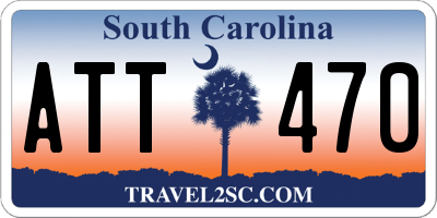 SC license plate ATT470