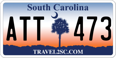 SC license plate ATT473