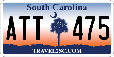 SC license plate ATT475
