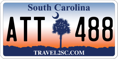SC license plate ATT488
