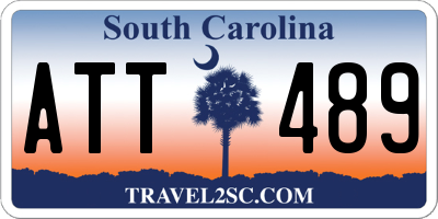 SC license plate ATT489