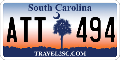 SC license plate ATT494