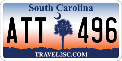 SC license plate ATT496