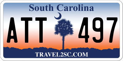 SC license plate ATT497