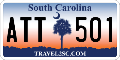 SC license plate ATT501