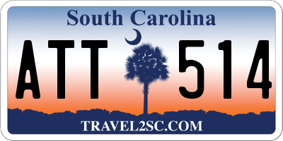 SC license plate ATT514