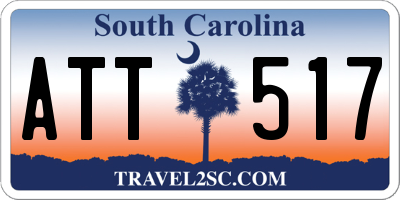 SC license plate ATT517