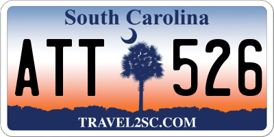 SC license plate ATT526