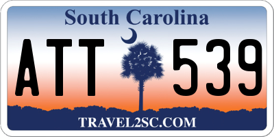 SC license plate ATT539