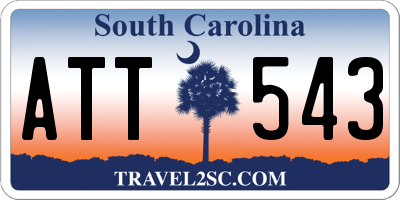 SC license plate ATT543