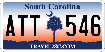 SC license plate ATT546