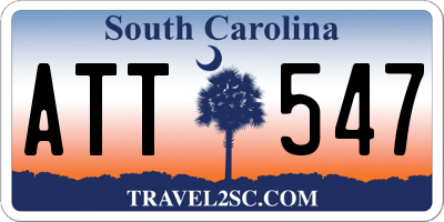 SC license plate ATT547
