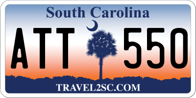 SC license plate ATT550