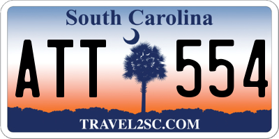 SC license plate ATT554
