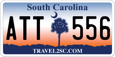 SC license plate ATT556