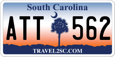 SC license plate ATT562