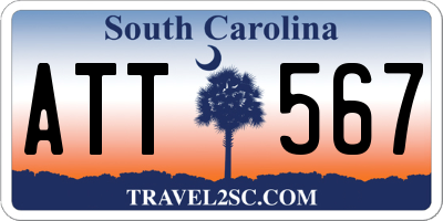SC license plate ATT567