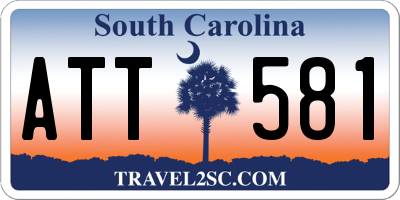 SC license plate ATT581