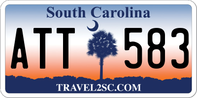 SC license plate ATT583